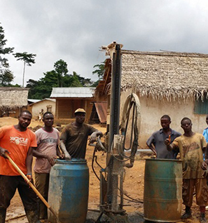 African village drill crew