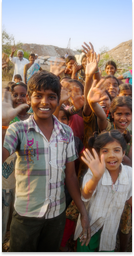 Group of happy children