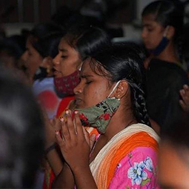 Indian child praying