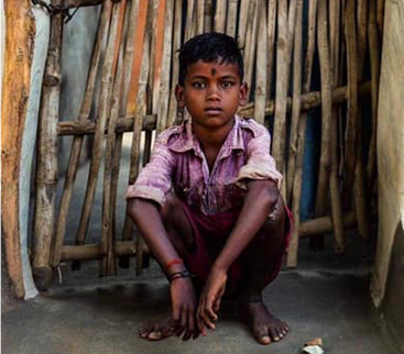 Indian child looking into camera