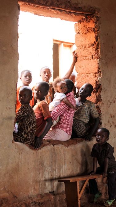 Group of African children